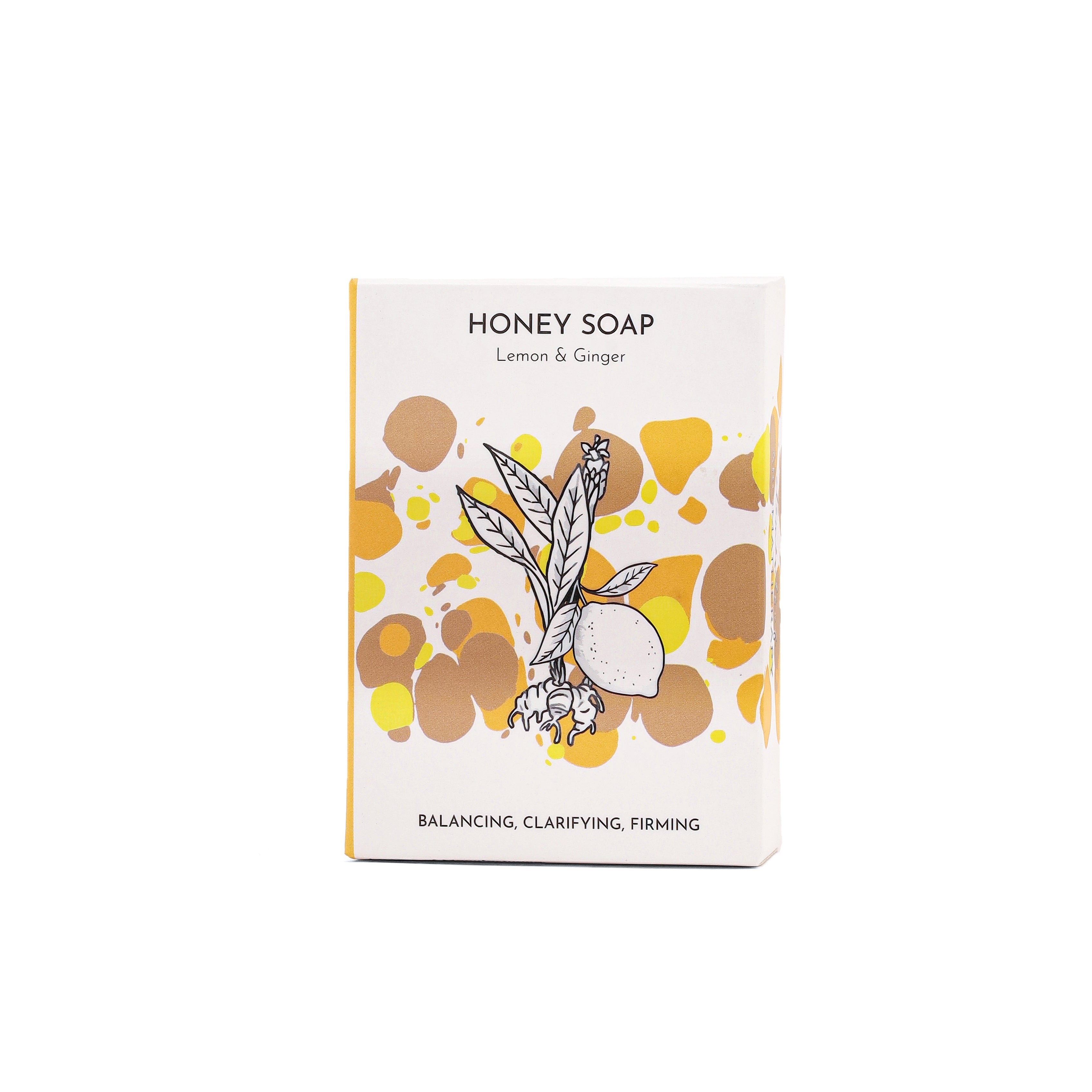 CLARIFYING BALANCING HONEY SOAP with essential oils of Lemon and Ginger