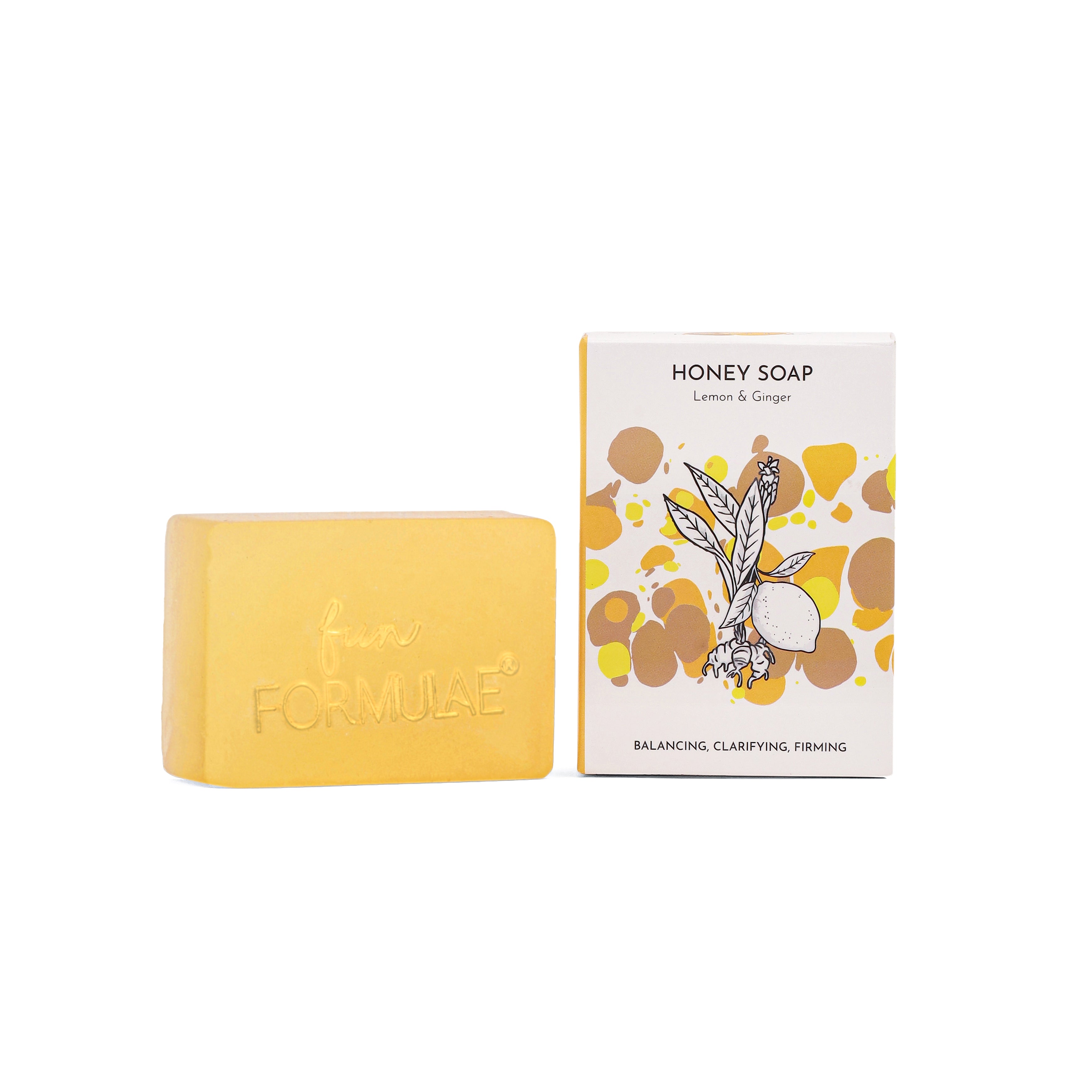 CLARIFYING BALANCING HONEY SOAP with essential oils of Lemon and Ginger