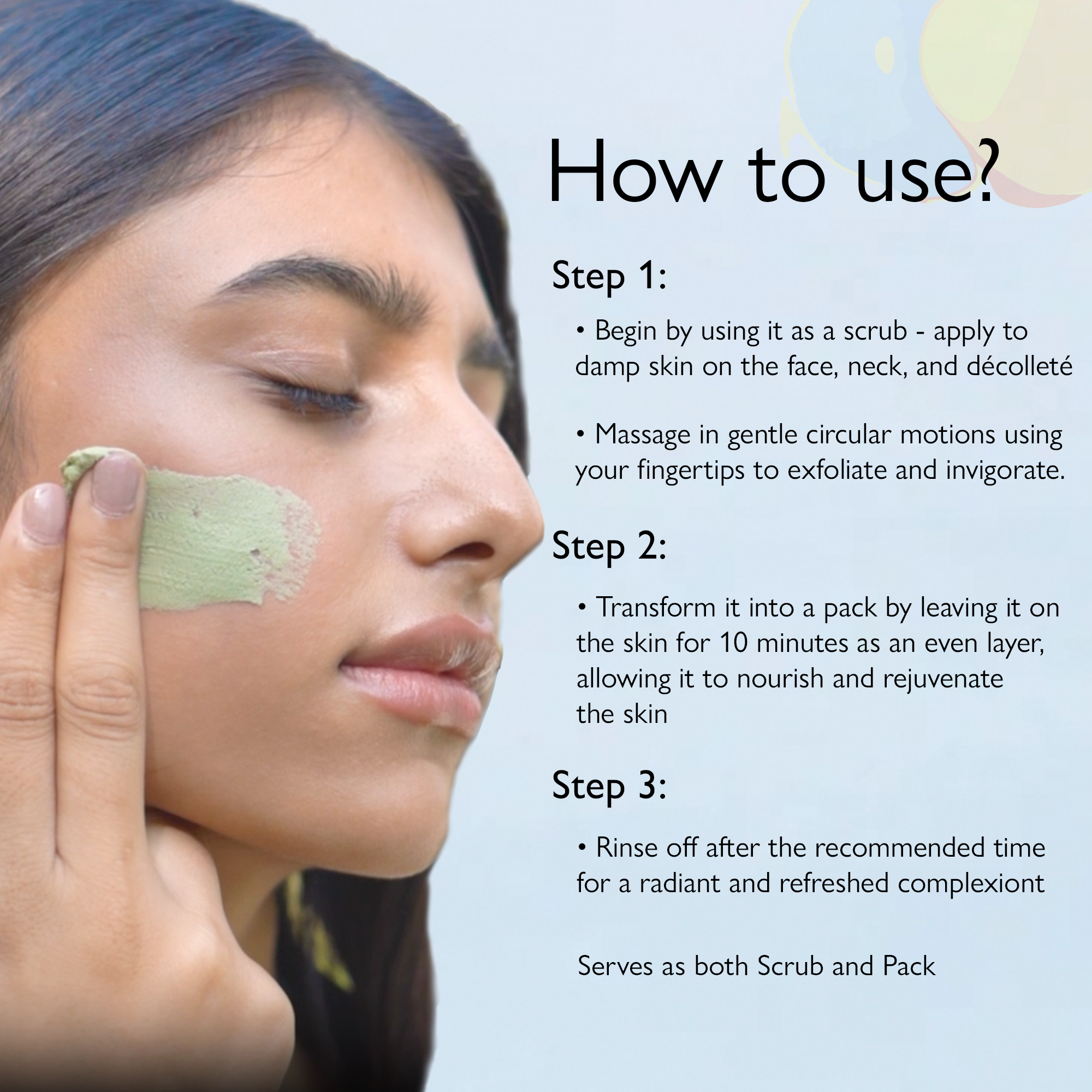 CLARIFYING RESTORATIVE GLOW BOOSTING FACE SCRUB N PACK DUO