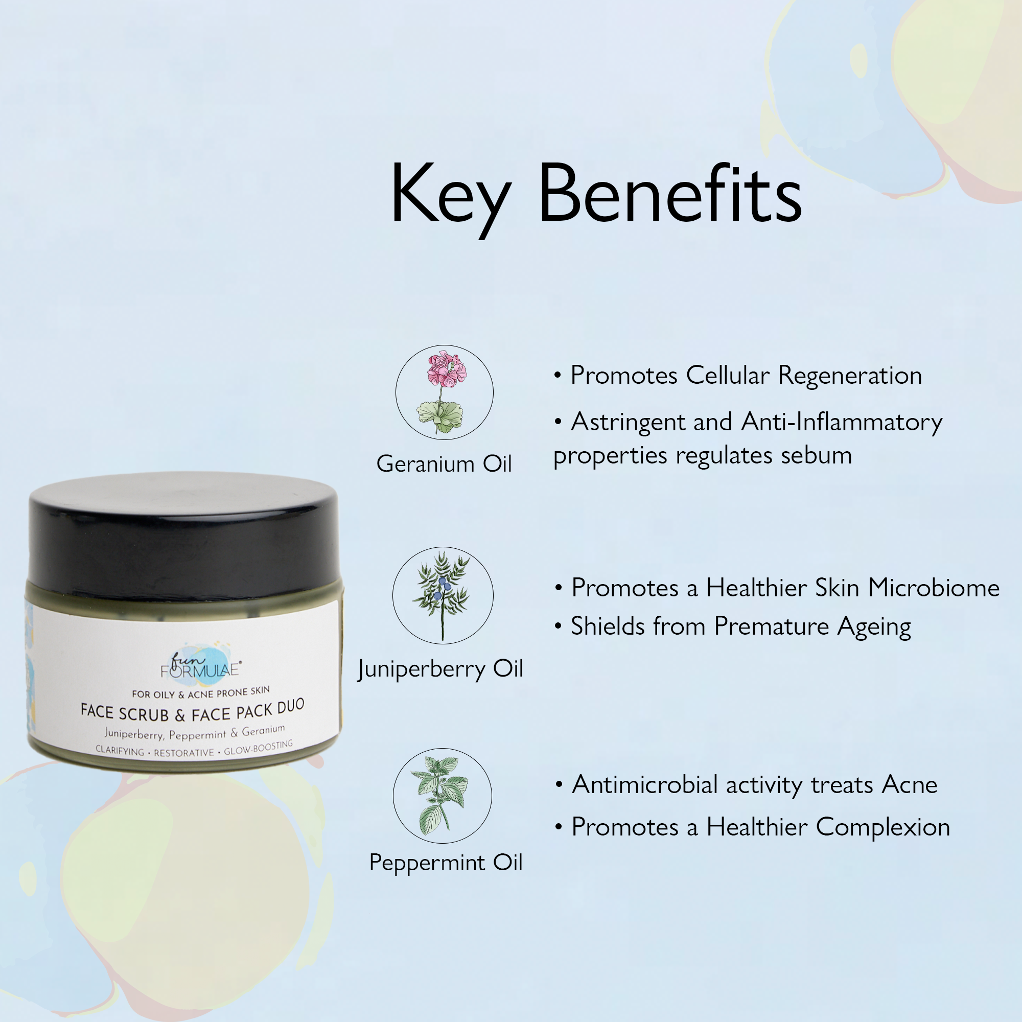 CLARIFYING RESTORATIVE GLOW BOOSTING FACE SCRUB N PACK DUO