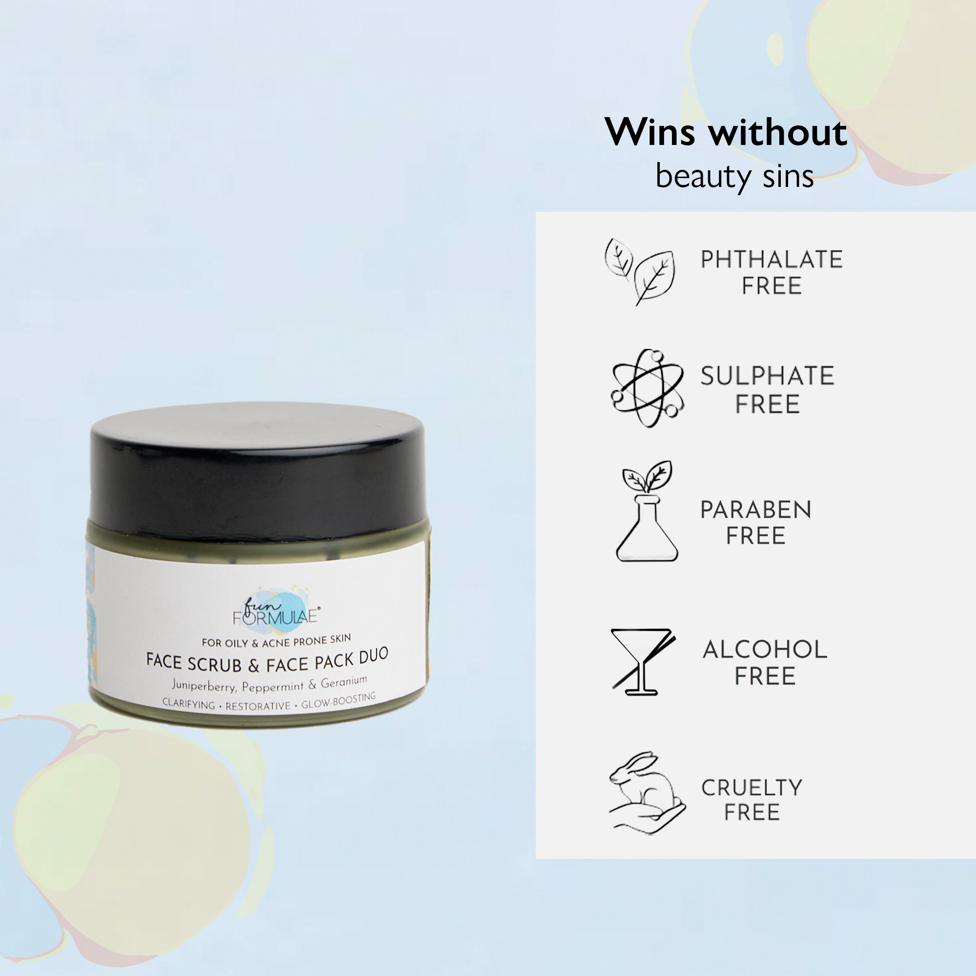 CLARIFYING RESTORATIVE GLOW BOOSTING FACE SCRUB N PACK DUO