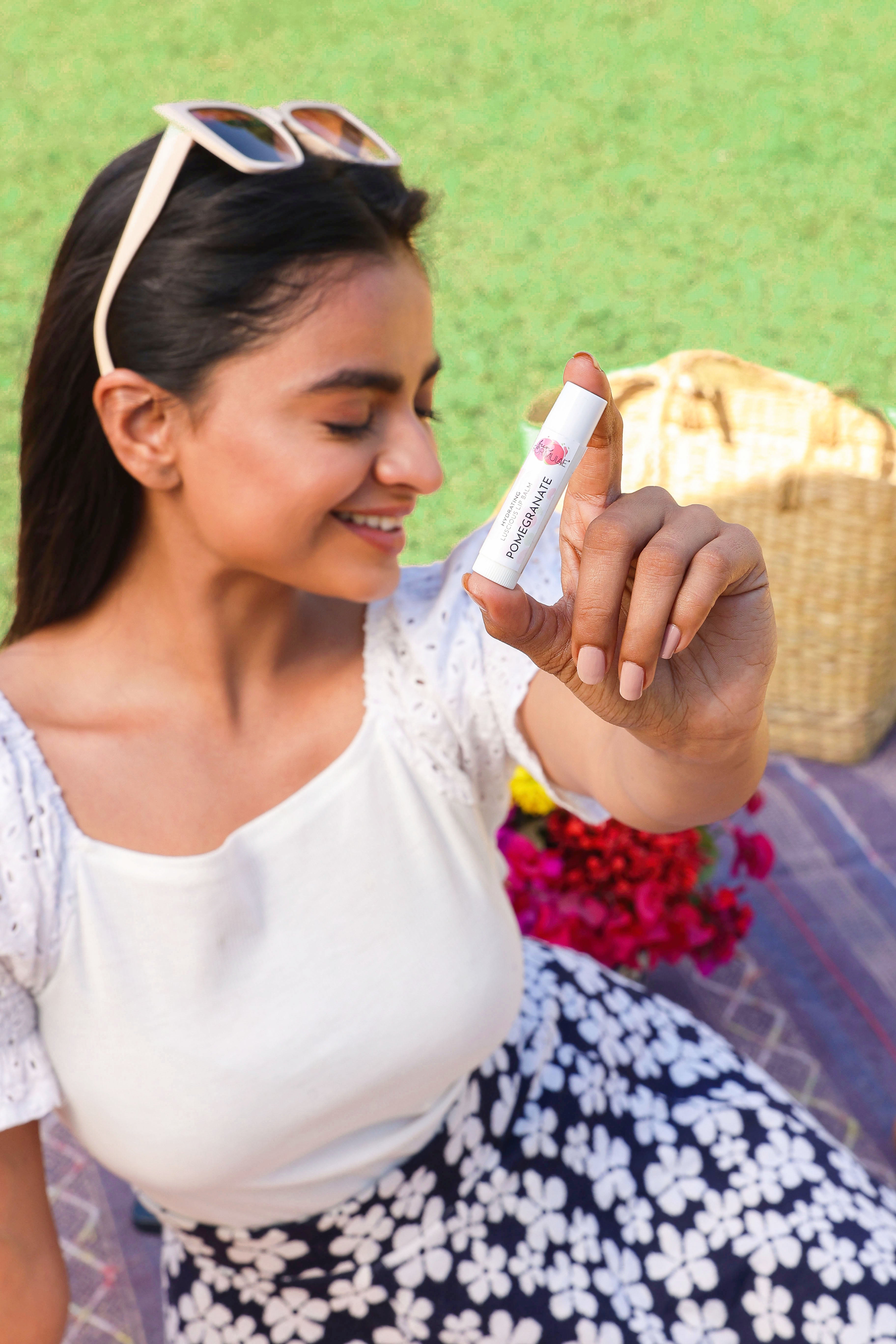 Restorative Pomegranate Lip Balm for Plump Lips