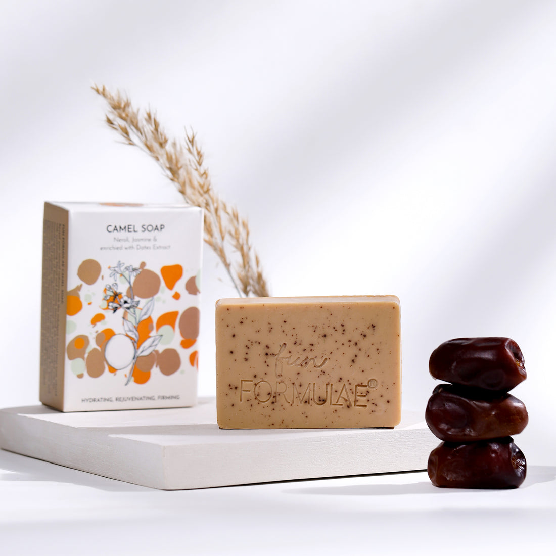 HYDRATING REJUVENATING CAMEL MILK SOAP with essential oils of Neroli, Jasmine, and enriched with Dates extract