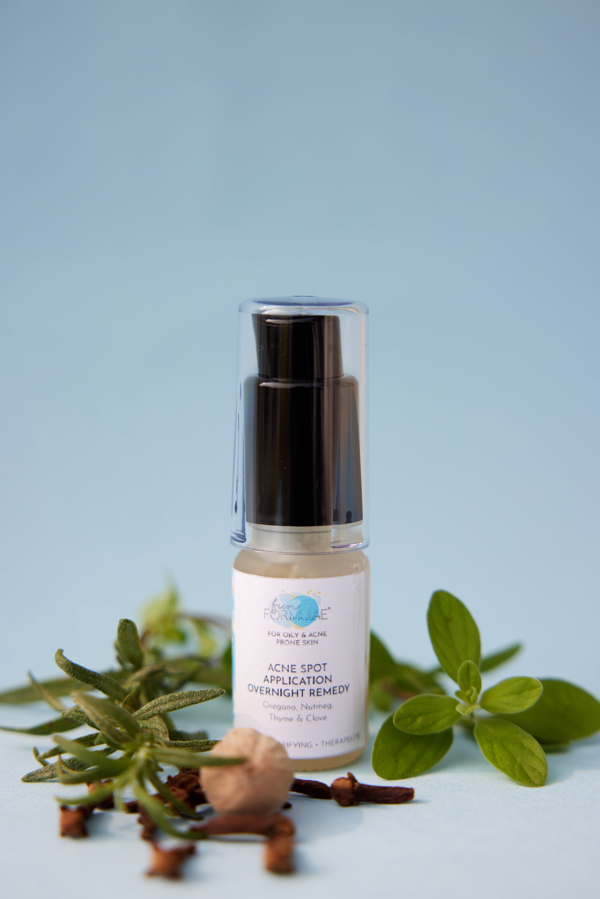 Face Serum | Natural &amp; Anti Inflammatory Acne Spot Overnight Remedy with Oregano,Thyme, Nutmeg &amp; Clove Oil Essence | 10 ml