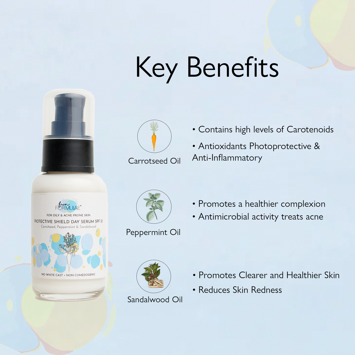 Sun Tan Protective Day Serum | SPF 30 | For Normal , Oily and Acne Prone Skin | 50 ml